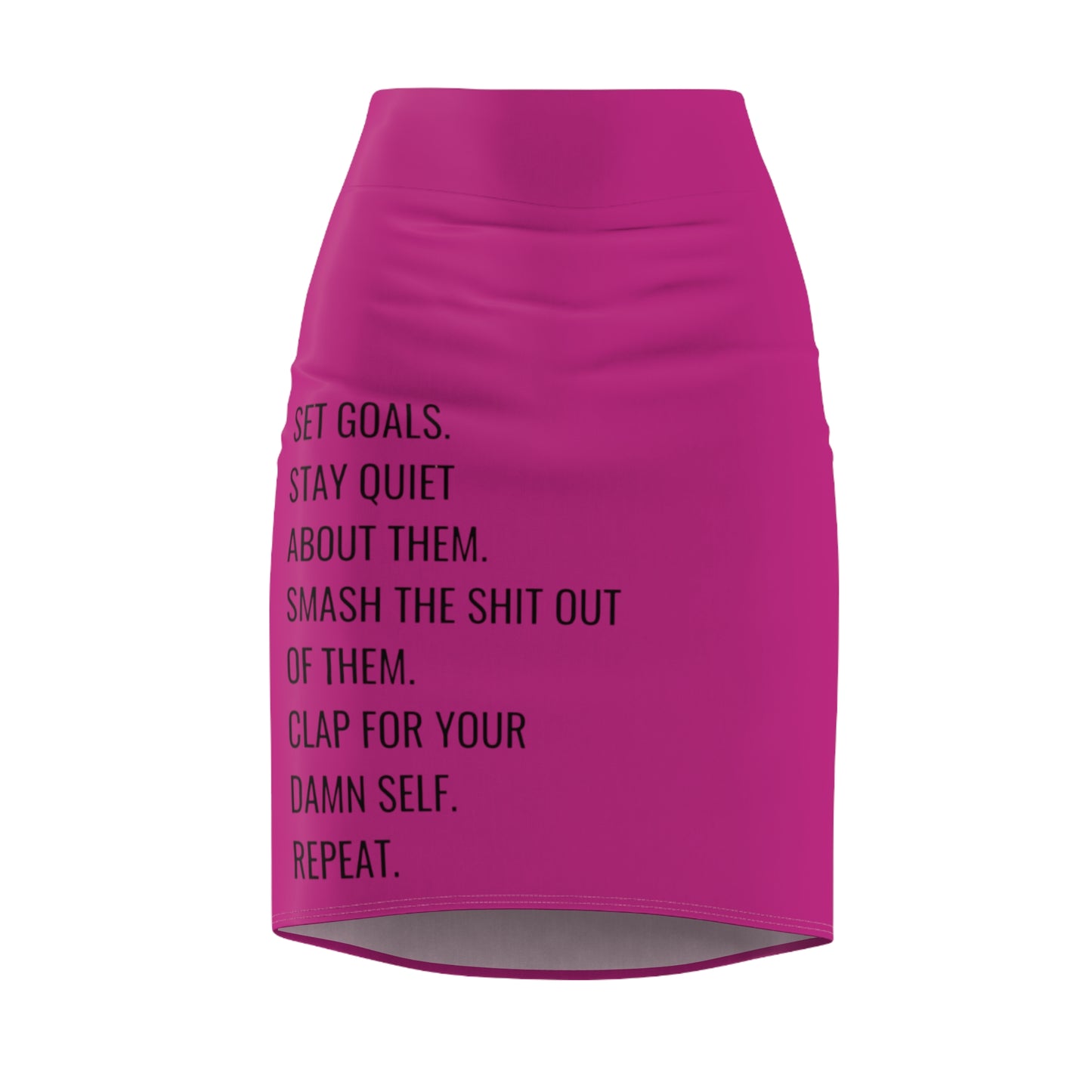 Hot Pink Women's Pencil Skirt (AOP)