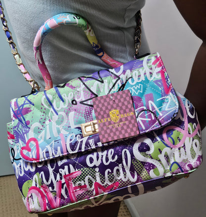 Real Love Graffiti Handbag