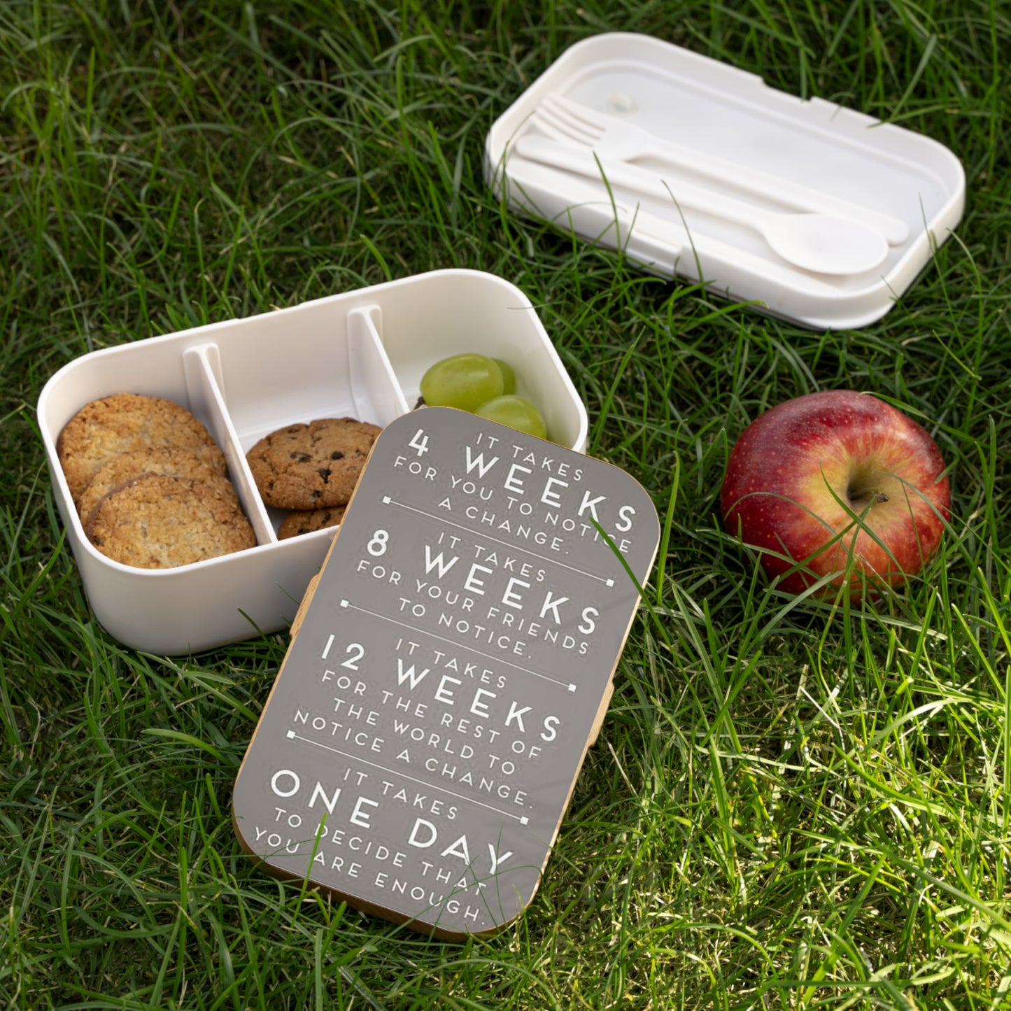 Gray Bento Lunch Box