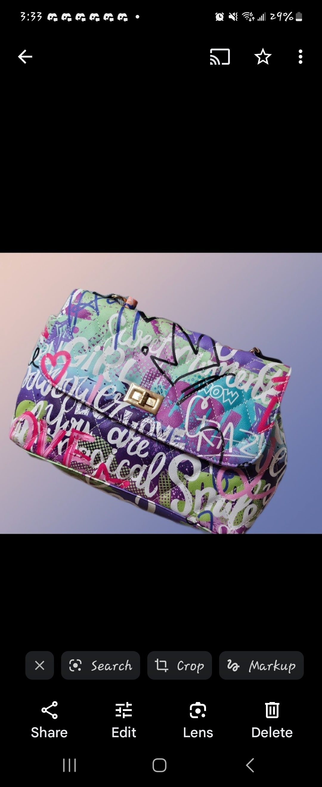 Real Love Graffiti Handbag