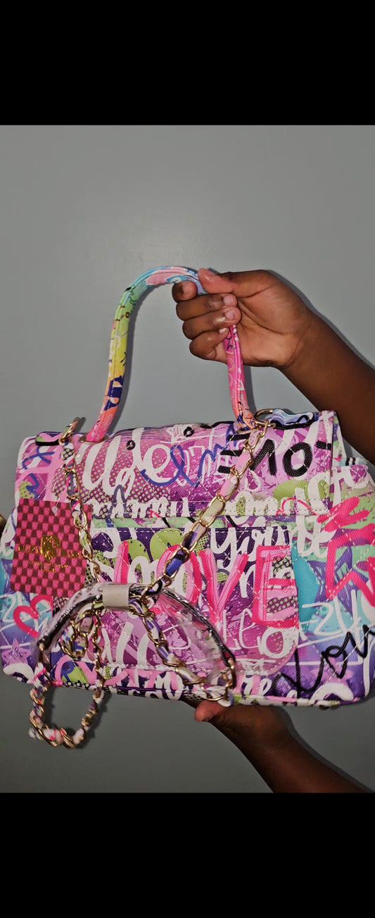 Dreamers Love Graffiti Handbag